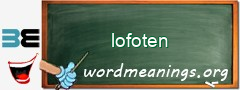 WordMeaning blackboard for lofoten